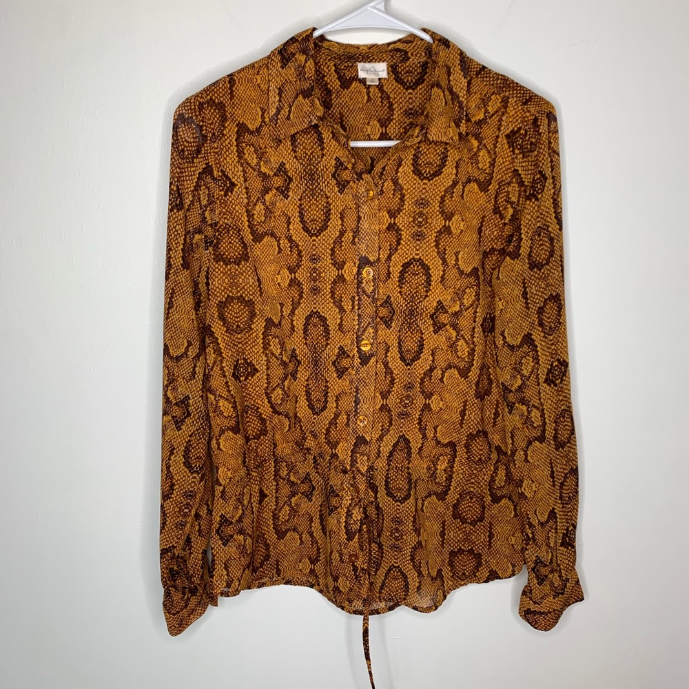 Keep In Touch Top Snakeskin Size Small
